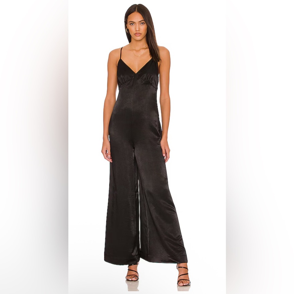 WeWoreWhat Wide Leg Slip Jumpsuit-size Medium